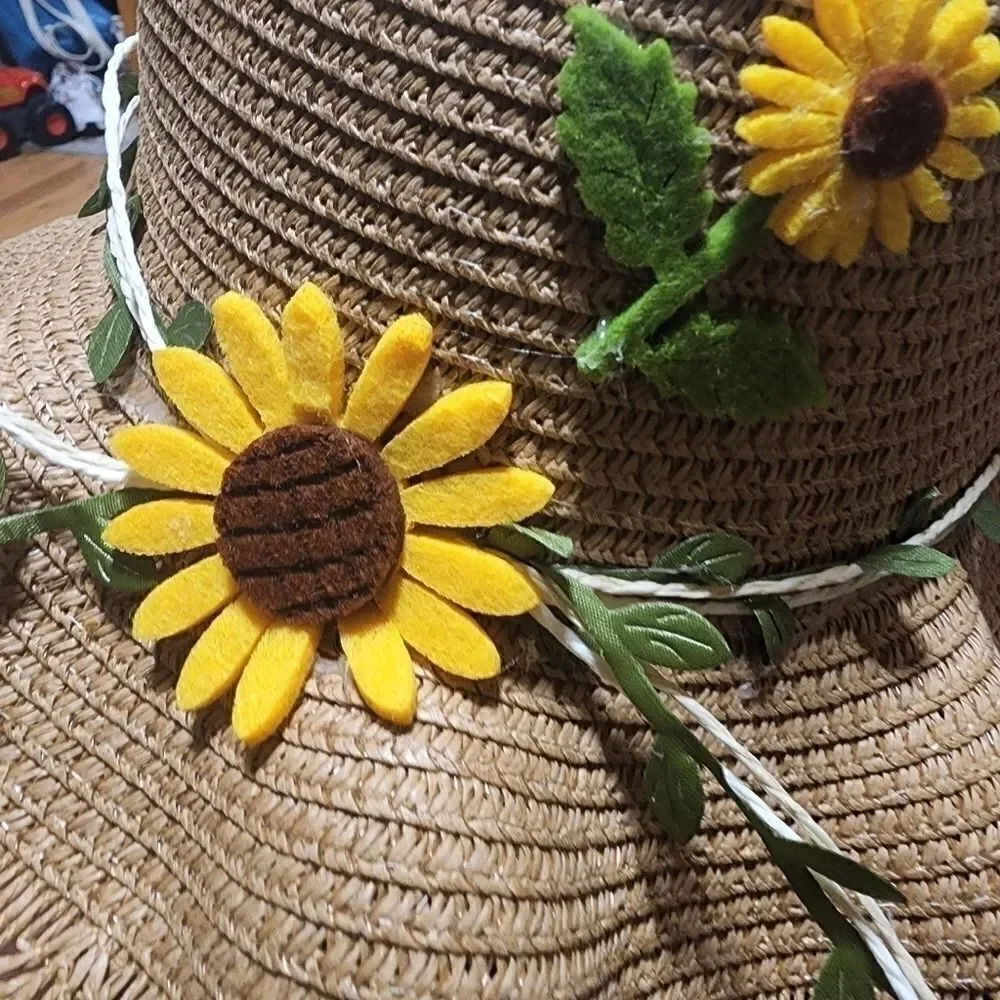 Toddler Girls Sunflower Sun Hat and Hand Bag Set